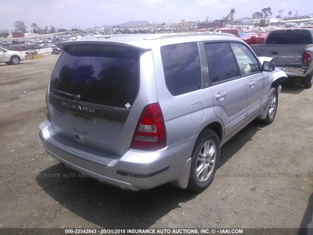 JF1SG69625G738580 - 2005 SUBARU FORESTER 2.5XT SILVER photo 4