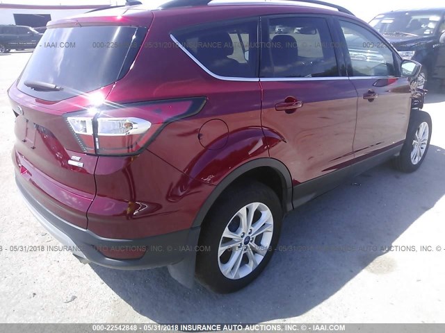 1FMCU9G90HUC65723 - 2017 FORD ESCAPE SE MAROON photo 4