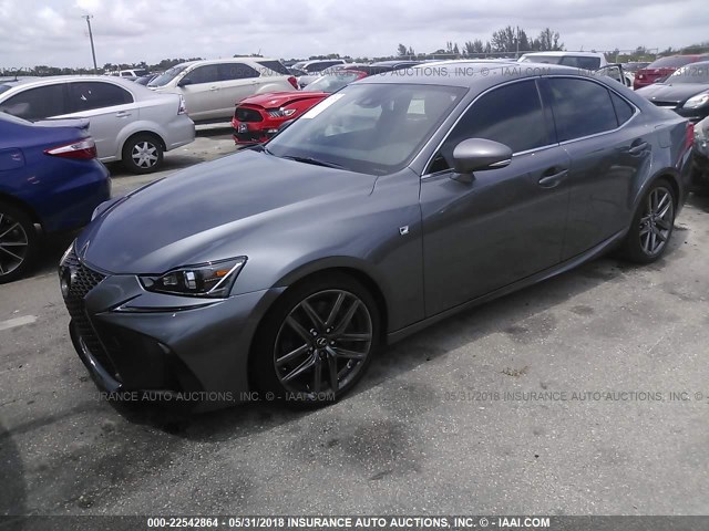 JTHBA1D25H5052793 - 2017 LEXUS IS 200T GRAY photo 2