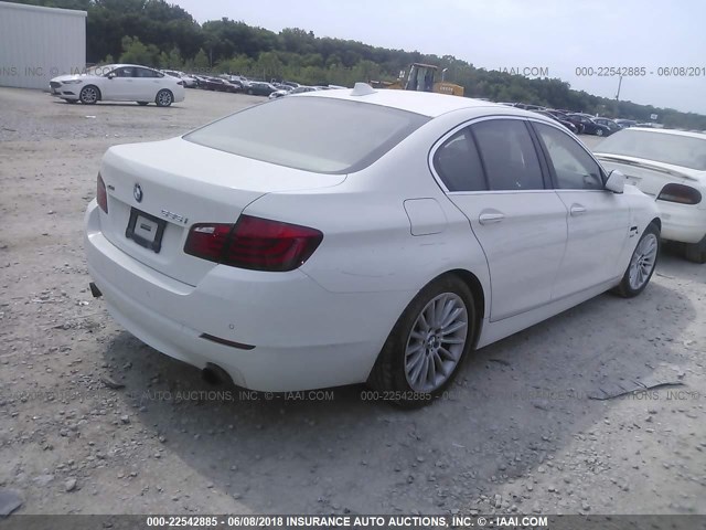 WBAFR7C58BC601848 - 2011 BMW 535 I WHITE photo 4