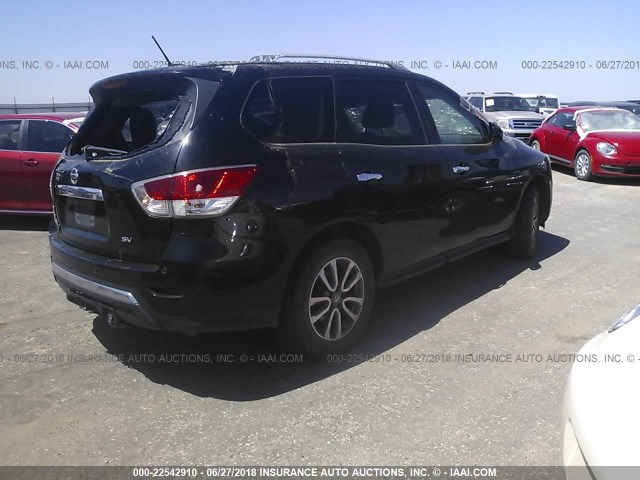 5N1AR2MN4DC661123 - 2013 NISSAN PATHFINDER S/SV/SL/PLATINUM BLACK photo 4