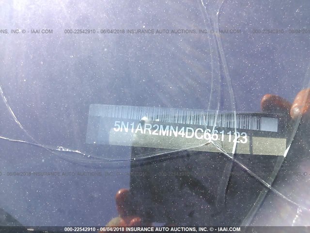 5N1AR2MN4DC661123 - 2013 NISSAN PATHFINDER S/SV/SL/PLATINUM BLACK photo 9