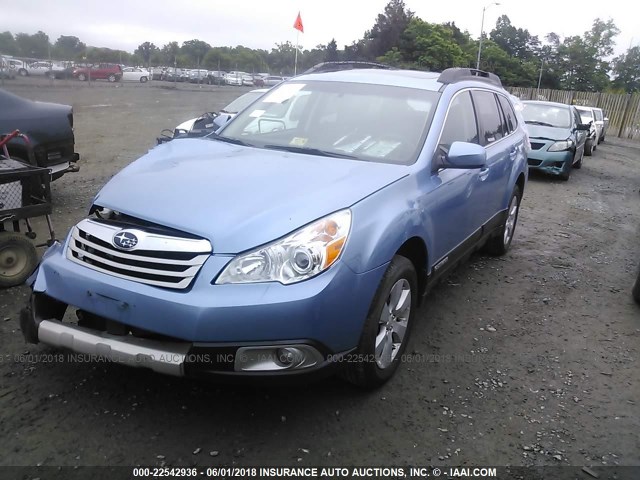 4S4BRBKC4B3329749 - 2011 SUBARU OUTBACK 2.5I LIMITED BLUE photo 2