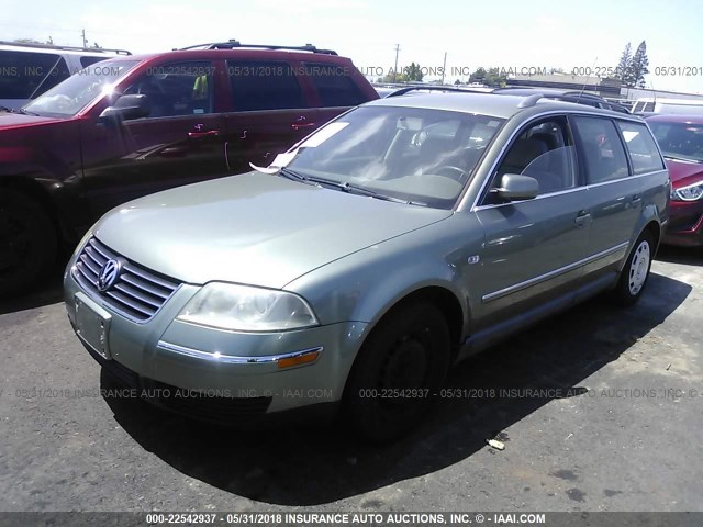 WVWND63B33E169172 - 2003 VOLKSWAGEN PASSAT GL GREEN photo 2