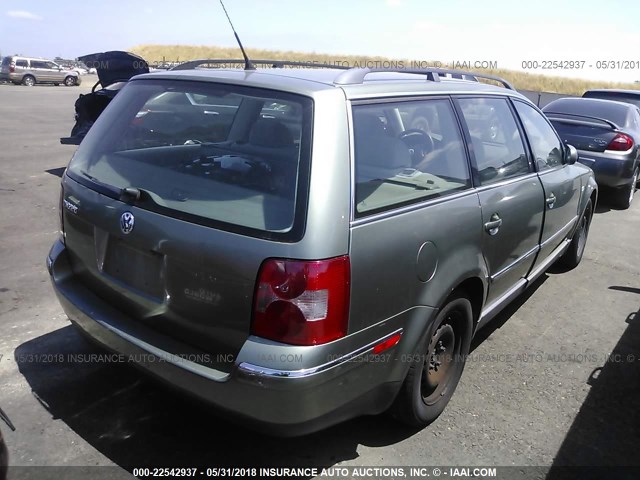 WVWND63B33E169172 - 2003 VOLKSWAGEN PASSAT GL GREEN photo 4