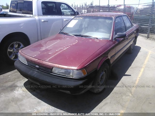 JT2SV21E4L3429623 - 1990 TOYOTA CAMRY DLX RED photo 2