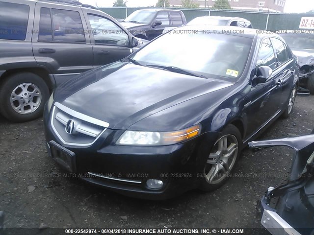 19UUA66237A032442 - 2007 ACURA TL BLACK photo 2