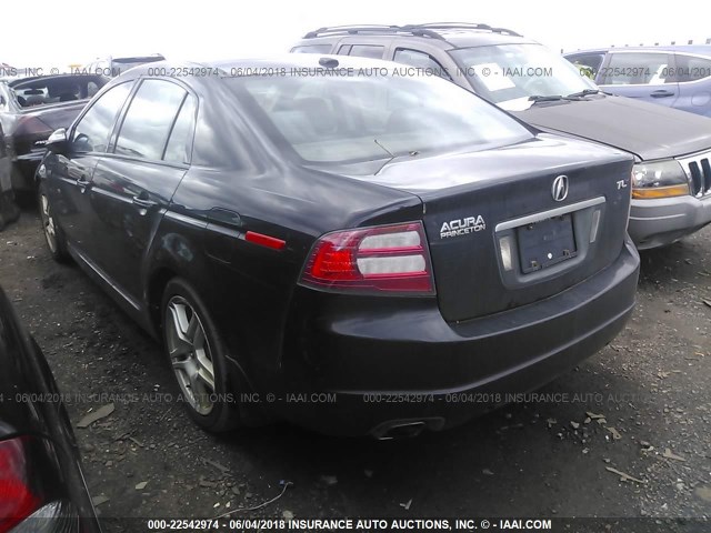 19UUA66237A032442 - 2007 ACURA TL BLACK photo 3