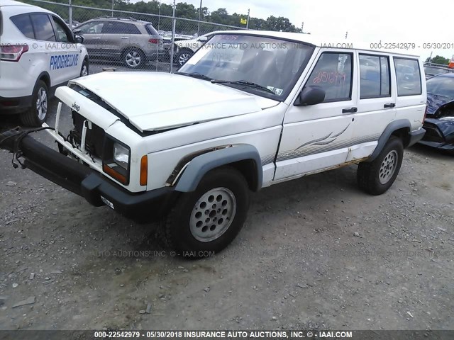 1J4FN28S4VL550637 - 1997 JEEP CHEROKEE SE WHITE photo 2