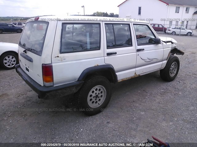 1J4FN28S4VL550637 - 1997 JEEP CHEROKEE SE WHITE photo 4