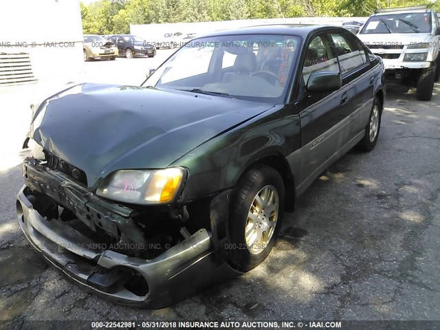 4S3BE896537217460 - 2003 SUBARU LEGACY OUTBACK 3.0 H6/3.0 H6 VDC GREEN photo 2