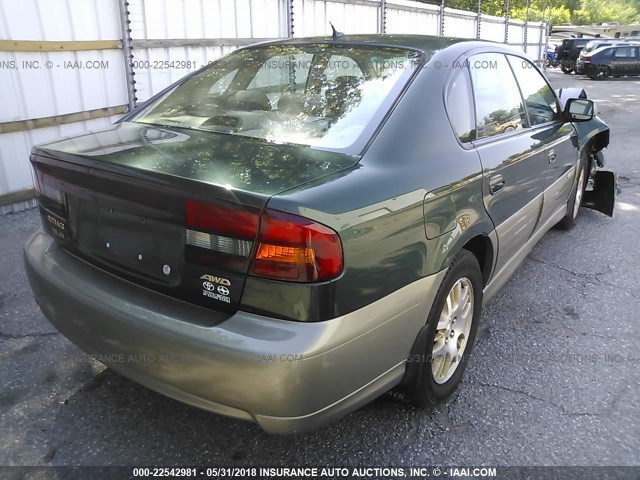 4S3BE896537217460 - 2003 SUBARU LEGACY OUTBACK 3.0 H6/3.0 H6 VDC GREEN photo 4