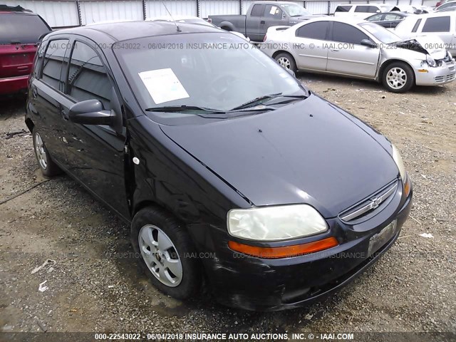 KL1TD66666B544460 - 2006 CHEVROLET AVEO LS BLACK photo 1
