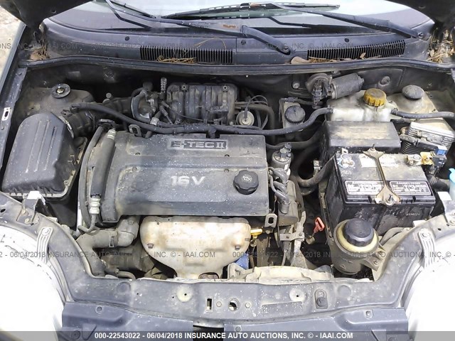 KL1TD66666B544460 - 2006 CHEVROLET AVEO LS BLACK photo 10