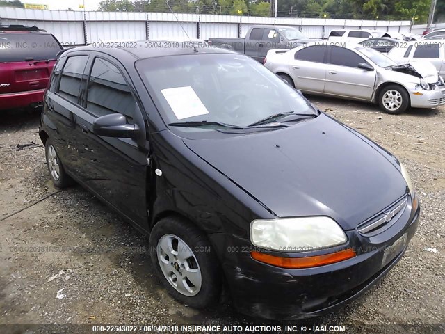 KL1TD66666B544460 - 2006 CHEVROLET AVEO LS BLACK photo 6