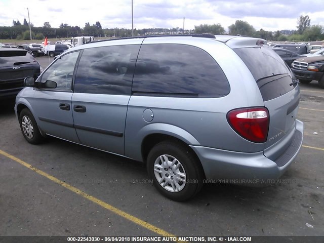 1D4GP24R25B152679 - 2005 DODGE GRAND CARAVAN SE Light Blue photo 3