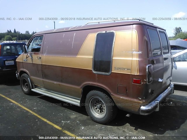 2B6FB13H2EK247977 - 1984 DODGE RAM VAN B150 BROWN photo 3