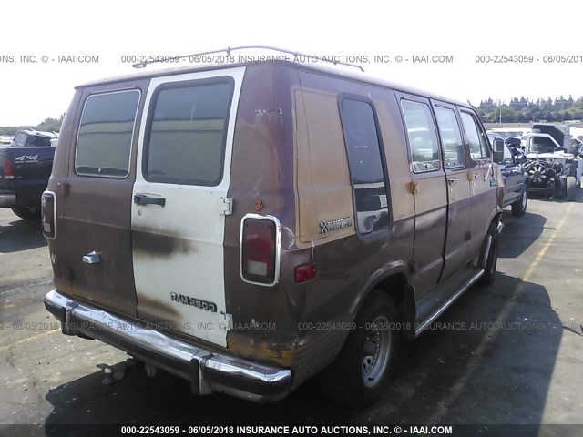 2B6FB13H2EK247977 - 1984 DODGE RAM VAN B150 BROWN photo 4