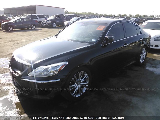 KMHGC4DD7DU252042 - 2013 HYUNDAI GENESIS 3.8L BLACK photo 2