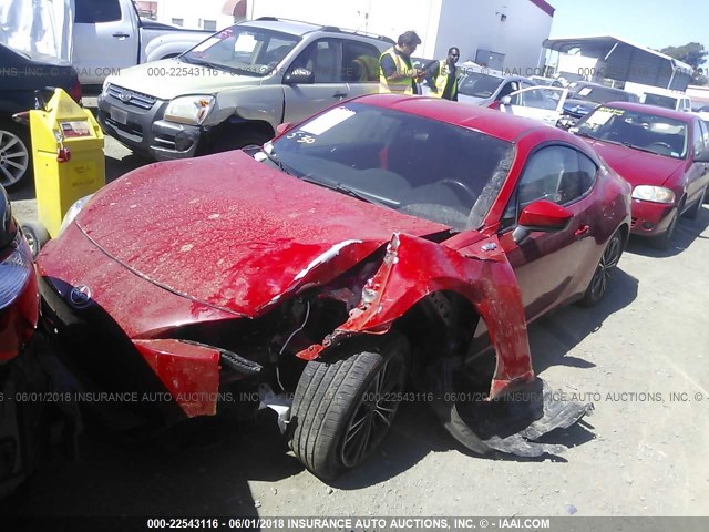 JF1ZNAA10G8707025 - 2016 TOYOTA SCION FR-S RED photo 2