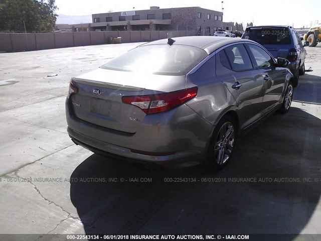 5XXGR4A6XDG216957 - 2013 KIA OPTIMA SX GRAY photo 4