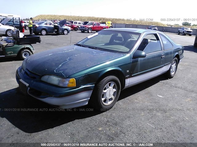 1FALP62W9SH153306 - 1995 FORD THUNDERBIRD LX GREEN photo 2