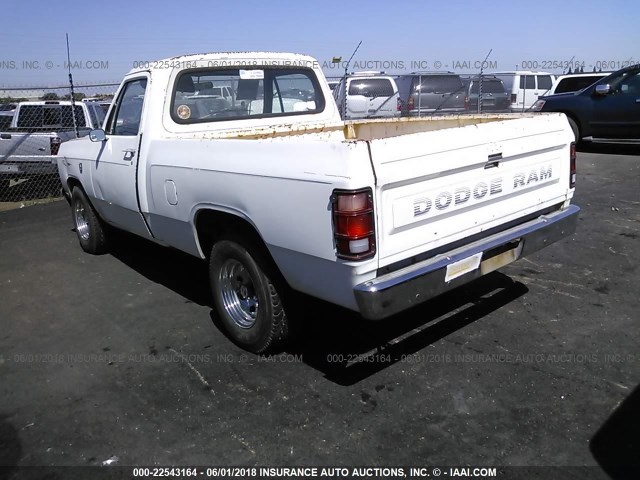 1B7FD14E5CS284678 - 1982 DODGE D-SERIES D150 WHITE photo 3