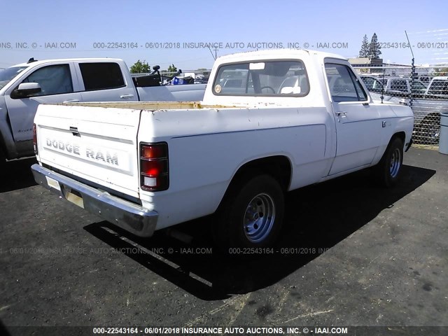 1B7FD14E5CS284678 - 1982 DODGE D-SERIES D150 WHITE photo 4