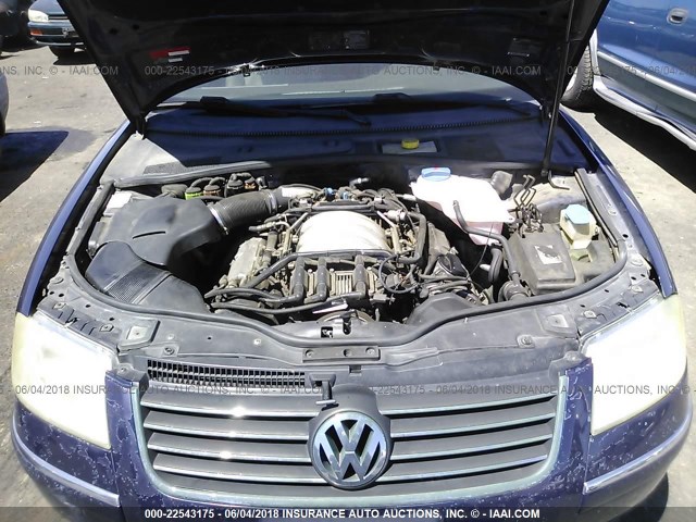 WVWRH63B52P010937 - 2002 VOLKSWAGEN PASSAT GLX 蓝色 照片 10