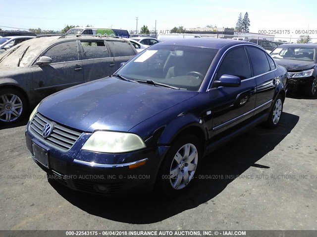 WVWRH63B52P010937 - 2002 VOLKSWAGEN PASSAT GLX 蓝色 照片 2