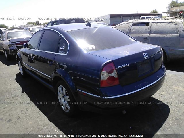 WVWRH63B52P010937 - 2002 VOLKSWAGEN PASSAT GLX 蓝色 照片 3
