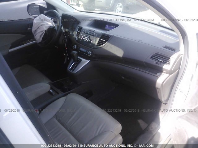 5J6RM4H71CL039567 - 2012 HONDA CR-V EXL WHITE photo 5