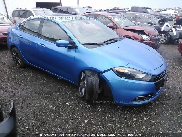 1C3CDFBB1FD346051 - 2015 DODGE DART SXT BLUE photo 1