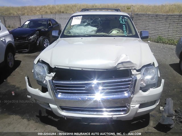 1FMEU65806ZA06652 - 2006 FORD EXPLORER LIMITED WHITE photo 6