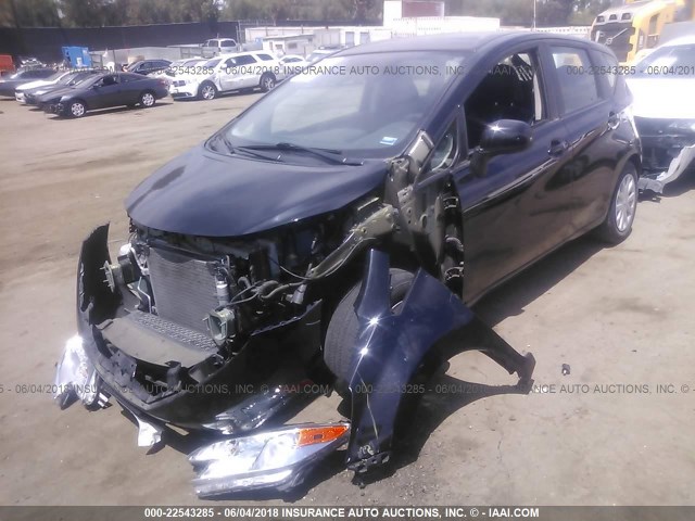 3N1CE2CP6EL368893 - 2014 NISSAN VERSA NOTE S/S PLUS/SV/SL BLACK photo 2