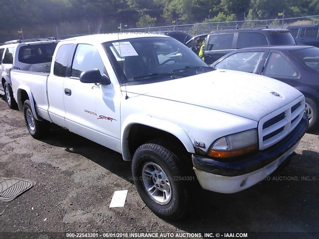 1B7GG22Y0XS304386 - 1999 DODGE DAKOTA WHITE photo 1