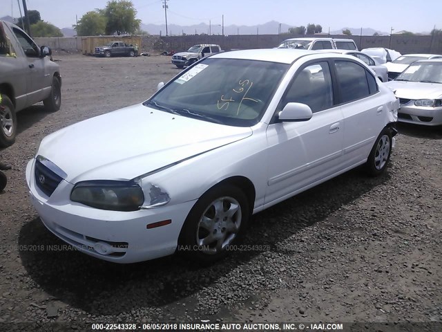 KMHDN46D44U905789 - 2004 HYUNDAI ELANTRA GLS/GT WHITE photo 2