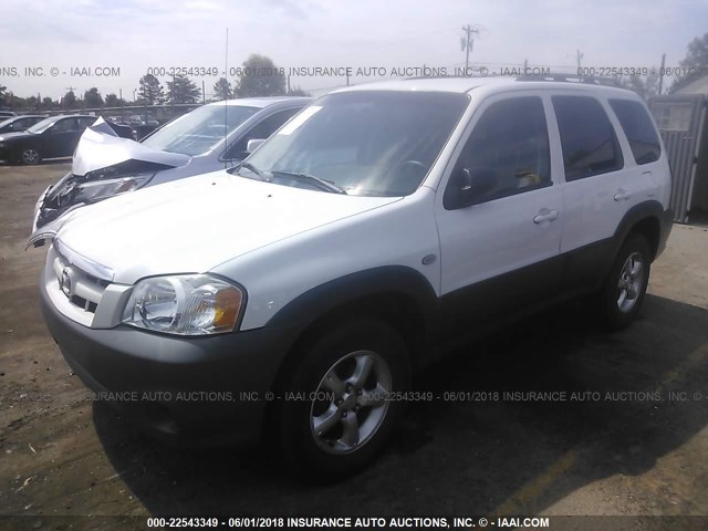 4F2YZ02Z76KM20923 - 2006 MAZDA TRIBUTE I WHITE photo 2