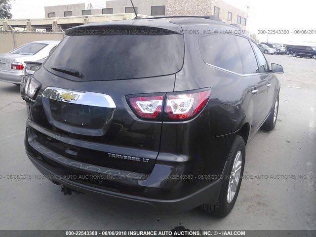 1GNKRHKD5EJ237671 - 2014 CHEVROLET TRAVERSE LT GRAY photo 4