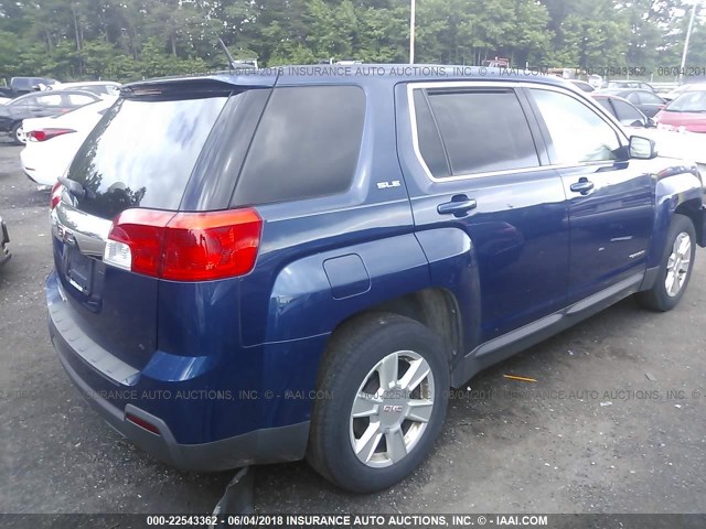 2CTALBEW6A6238257 - 2010 GMC TERRAIN SLE BLUE photo 4