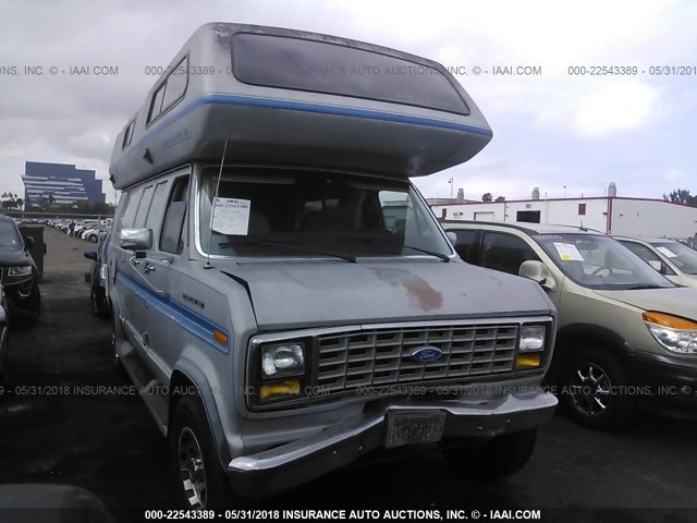 1FDHS34G6LHA61117 - 1990 FORD ECONOLINE E350 SUPER DUTY VAN GRAY photo 1