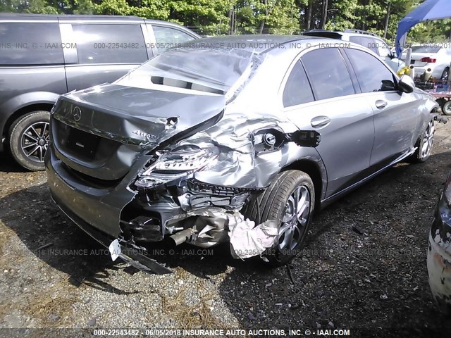 55SWF4KB0FU035385 - 2015 MERCEDES-BENZ C 300 4MATIC GRAY photo 6