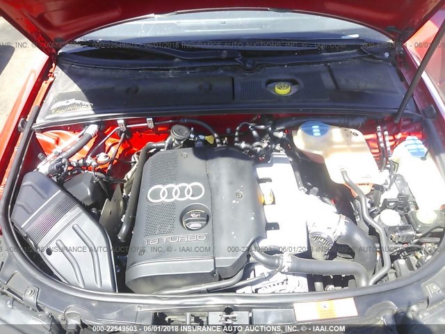 WAULC68E04A090531 - 2004 AUDI A4 1.8T QUATTRO RED photo 10