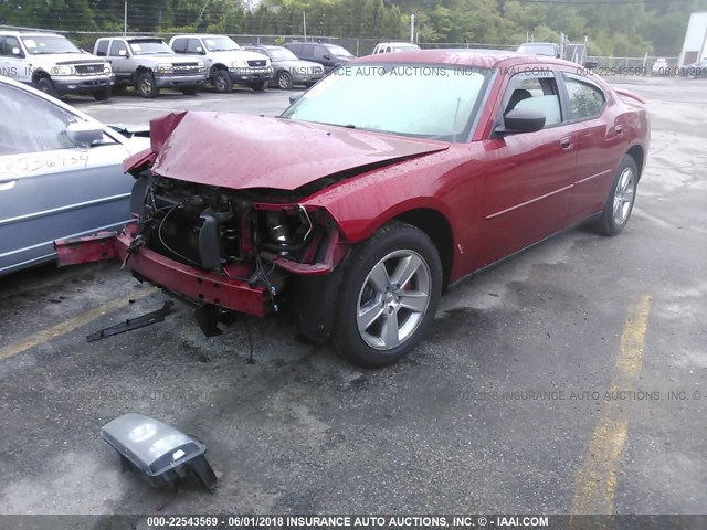 2B3KA43G87H839424 - 2007 DODGE CHARGER SE/SXT RED photo 2