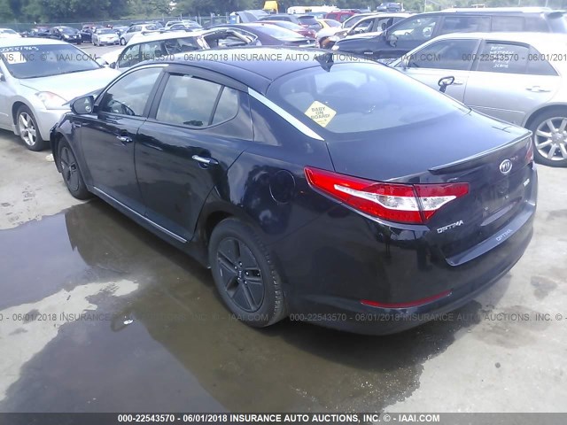 KNAGM4AD9B5003011 - 2011 KIA OPTIMA HYBRID BLACK photo 3