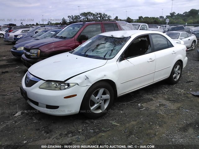 1YVFP80C135M43757 - 2003 MAZDA 6 I WHITE photo 2