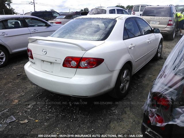 1YVFP80C135M43757 - 2003 MAZDA 6 I WHITE photo 4