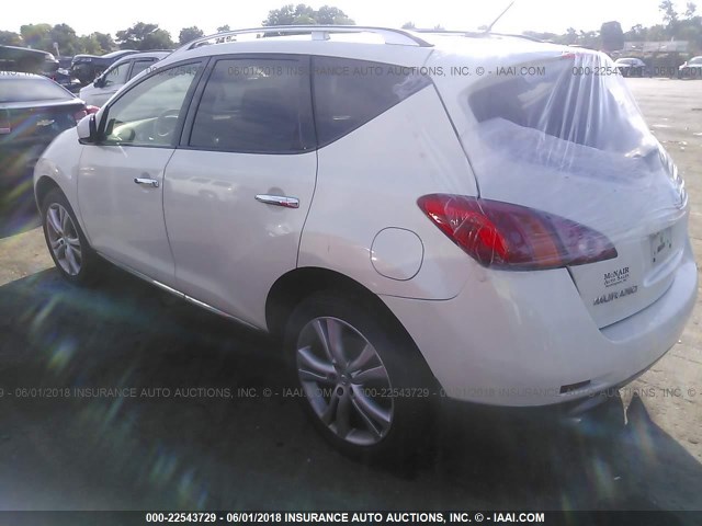 JN8AZ18W59W126099 - 2009 NISSAN MURANO S/SL/LE WHITE photo 3