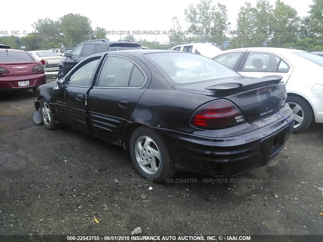 1G2NE52T5XM701250 - 1999 PONTIAC GRAND AM SE BLACK photo 3