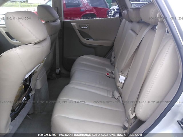 JN8AZ08T16W428517 - 2006 NISSAN MURANO SL/SE/S SILVER photo 8